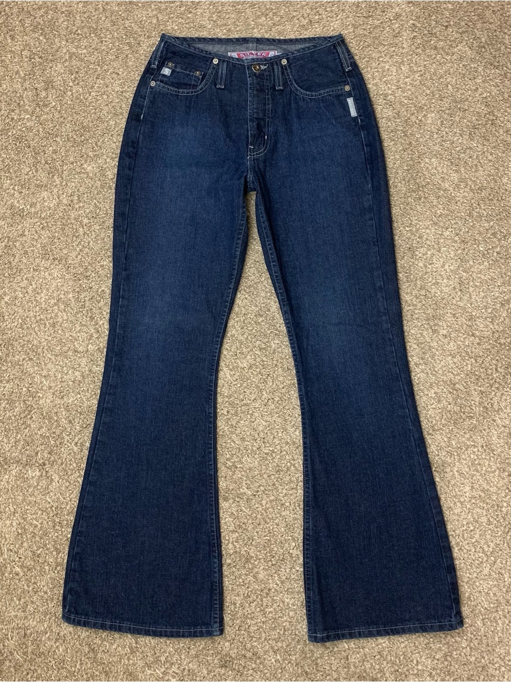 Silver Jeans Canada Womens 27x31 Dark Denim Flare Hi Rise Retro Vintage 90s Y2K